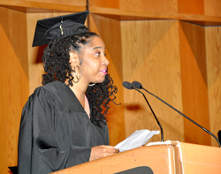 Student speaker Chana Hamilton reflects on her journey to completing her bachelor’s degree with the college.