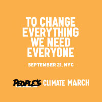 To Change Everything We Need Everyone People's Climate March logo.