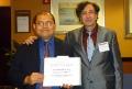 Emmanuel Tabones ’13 and Professor Justin Giordano were awarded Best Overall Paper at the 2015 Northeastern Business and Economics Association conference. Photo/provided by Tabones