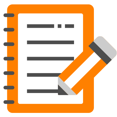 Notebook with pencil icon