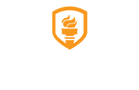 University logo guidelines Logo White-Orange Stacked PNG