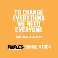 To Change Everything We Need Everyone People's Climate March logo.
