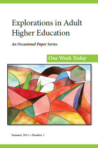 Explorations in Adult Higher Education - Summer 2011 cover