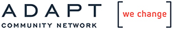 ADAPT COMMUNITY NETWORK [we change] (logo)